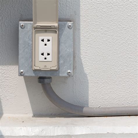 garage power outlet without junction box|garage outlets with conduits.